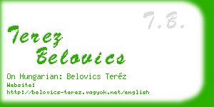 terez belovics business card